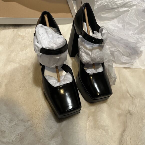Charles & Keith Mary Janes Platform Heels Ballet Blk 9 NEW ♥️ Worn by Celeb! - Picture 10 of 16